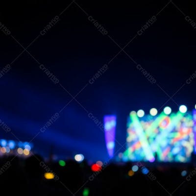 Palco De Show Lindo Com Multidão Background Para Fundo De Cartaz