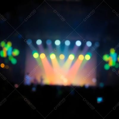 Palco De Show Lindo Com Multidão Background Para Fundo De Cartaz
