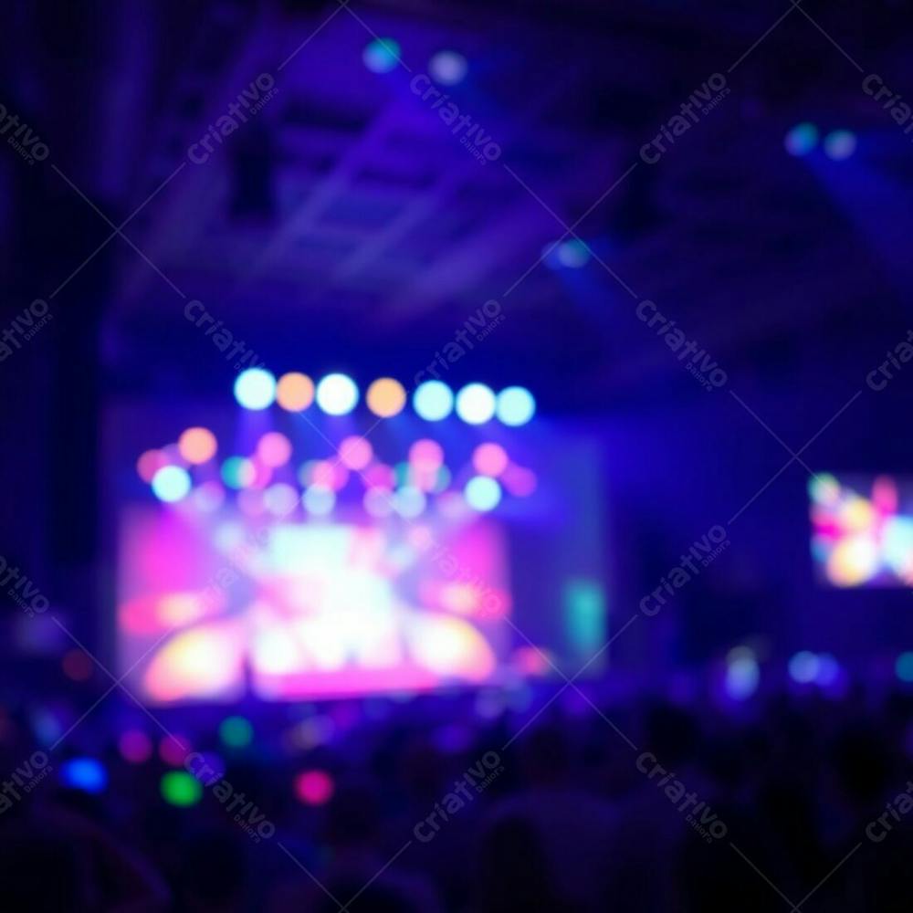 Palco De Show Lindo Com Multidão Background Para Fundo De Cartaz