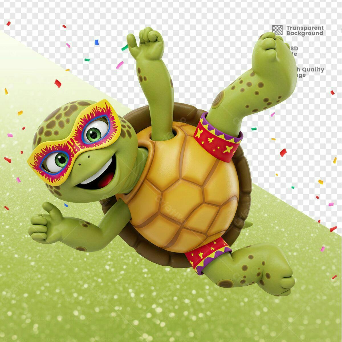 PSD Tartaruga Carnaval 3D