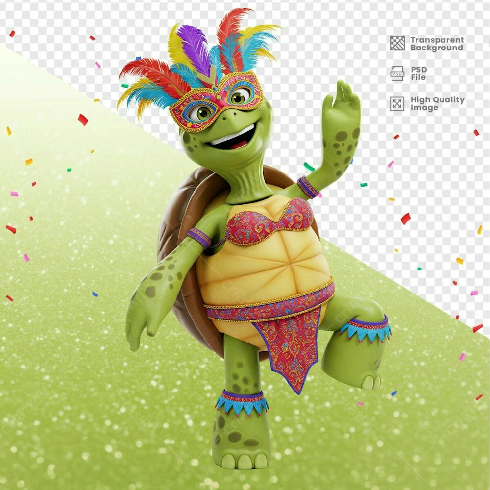 Mascote 3D Tartatura De Carnaval 12