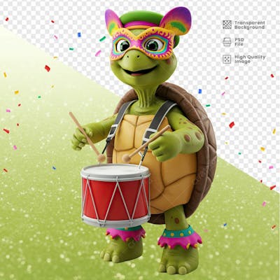 Mascote 3D Tartatura De Carnaval 14