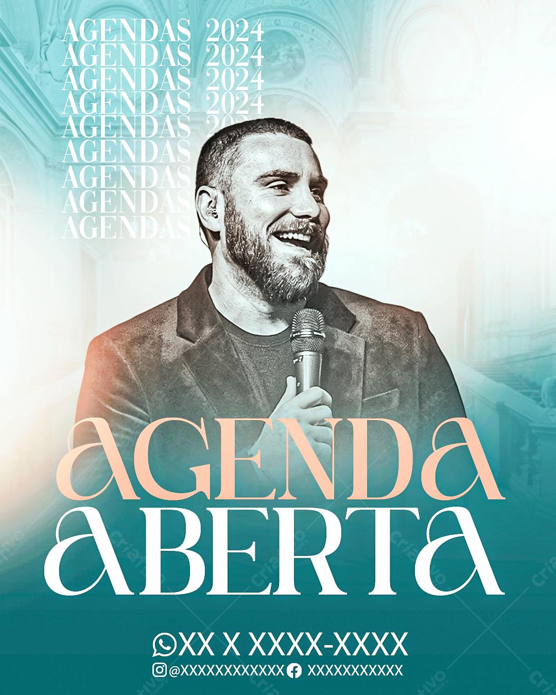 Flyer para Agenda Aberta 2024 PSD Editável