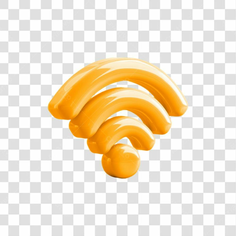 Png Icon 3D Wifi Laranja