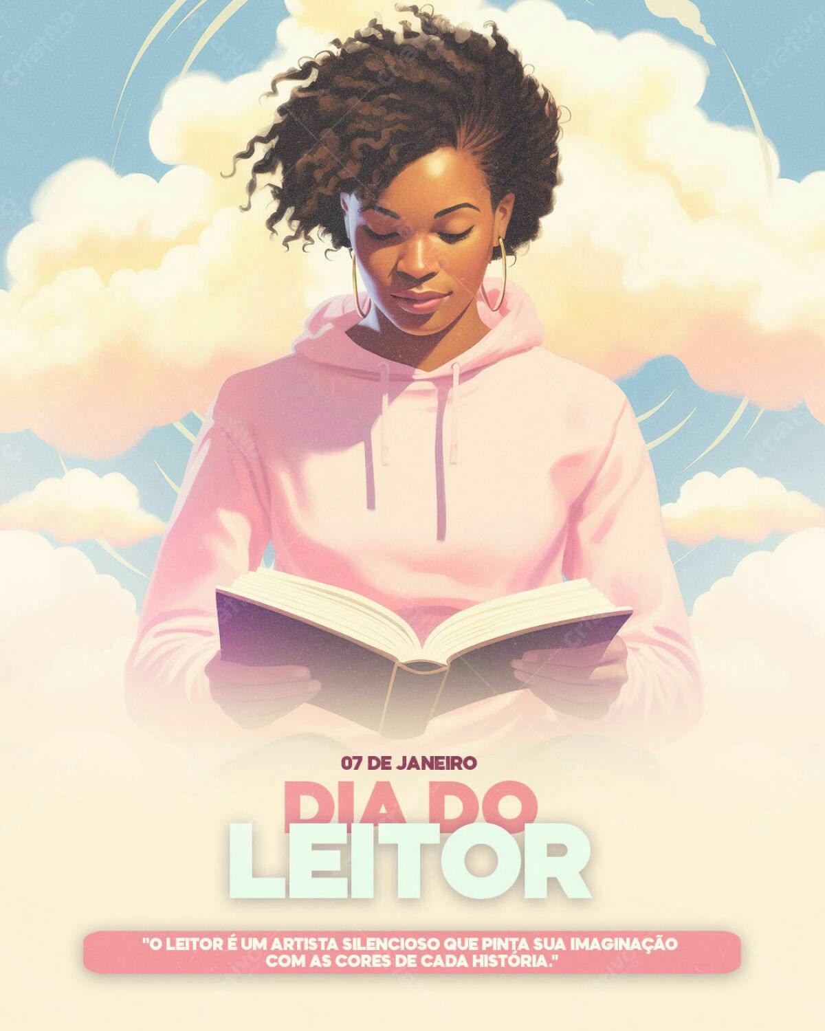 Flyer Dia do Leitor PSD Editável