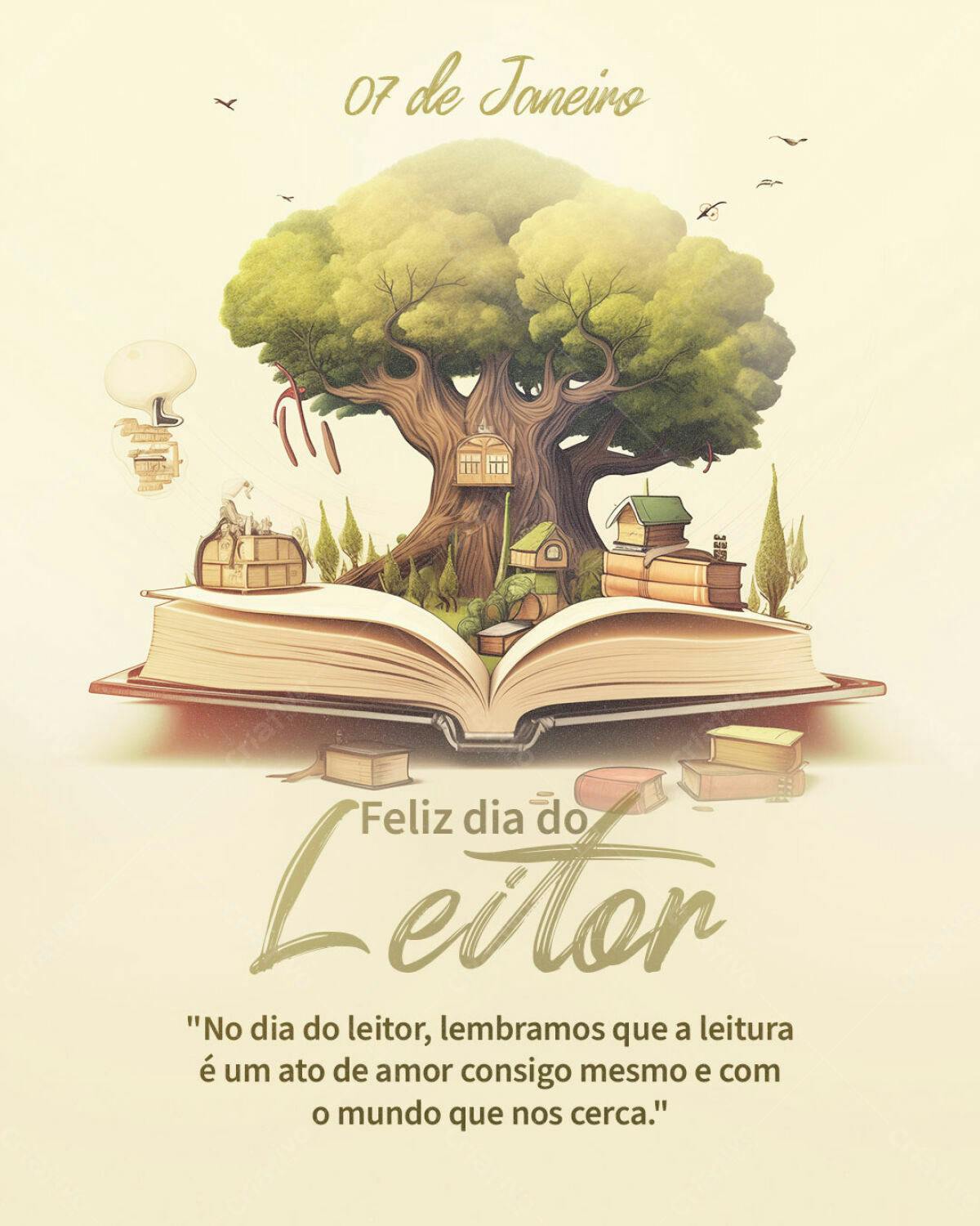 Flyer Dia do Leitor PSD Editável
