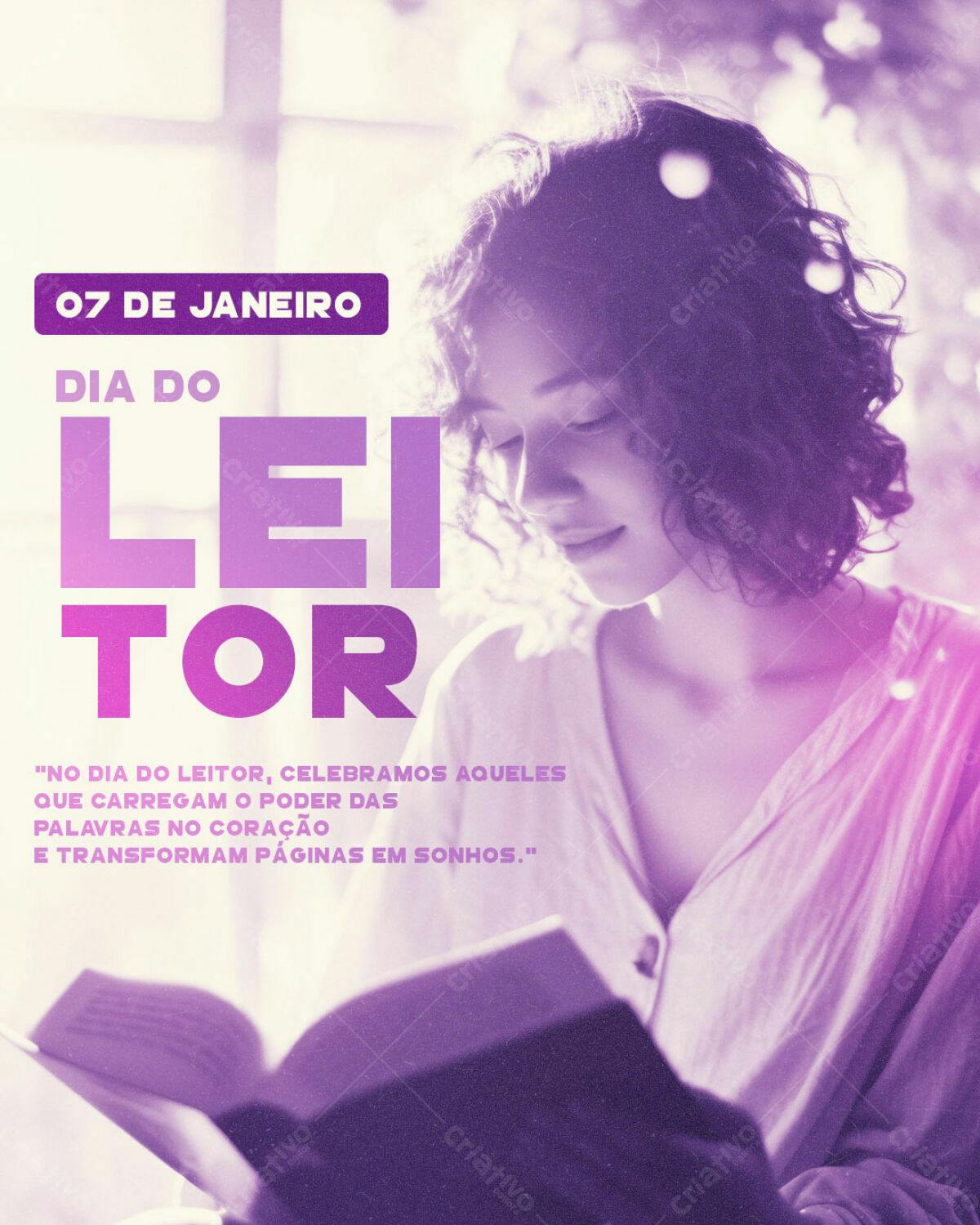 Flyer Dia do Leitor PSD Editável