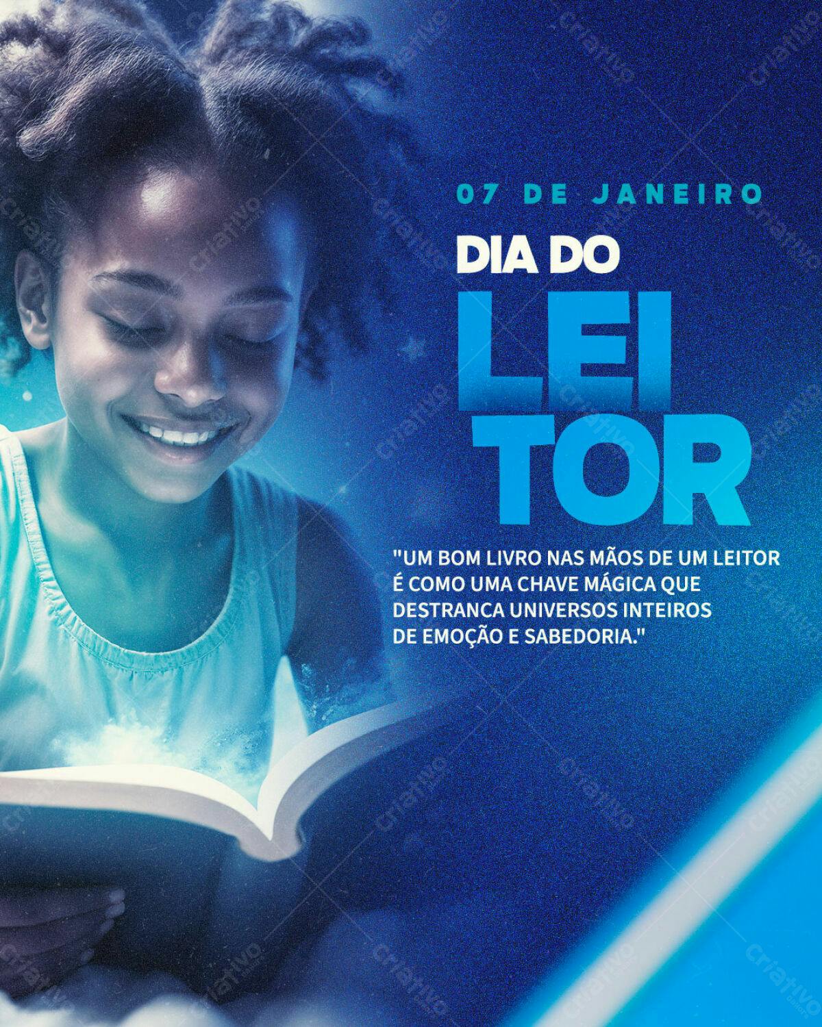 Post para o Dia do Leitor PSD Editável