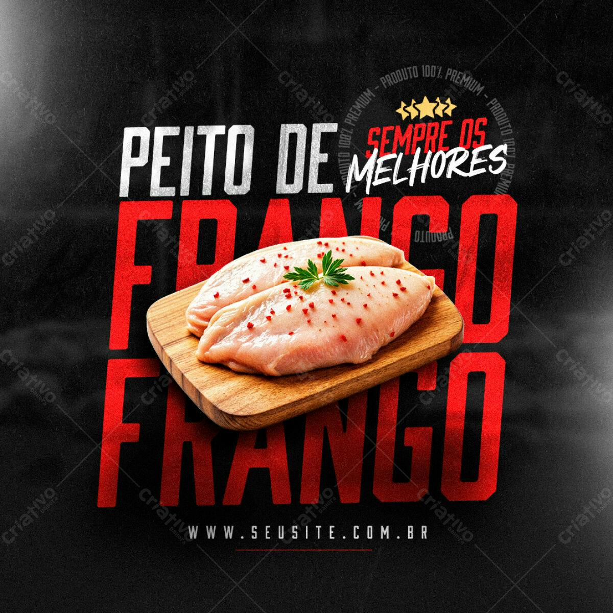 Post de Peito de Frango PSD Editável