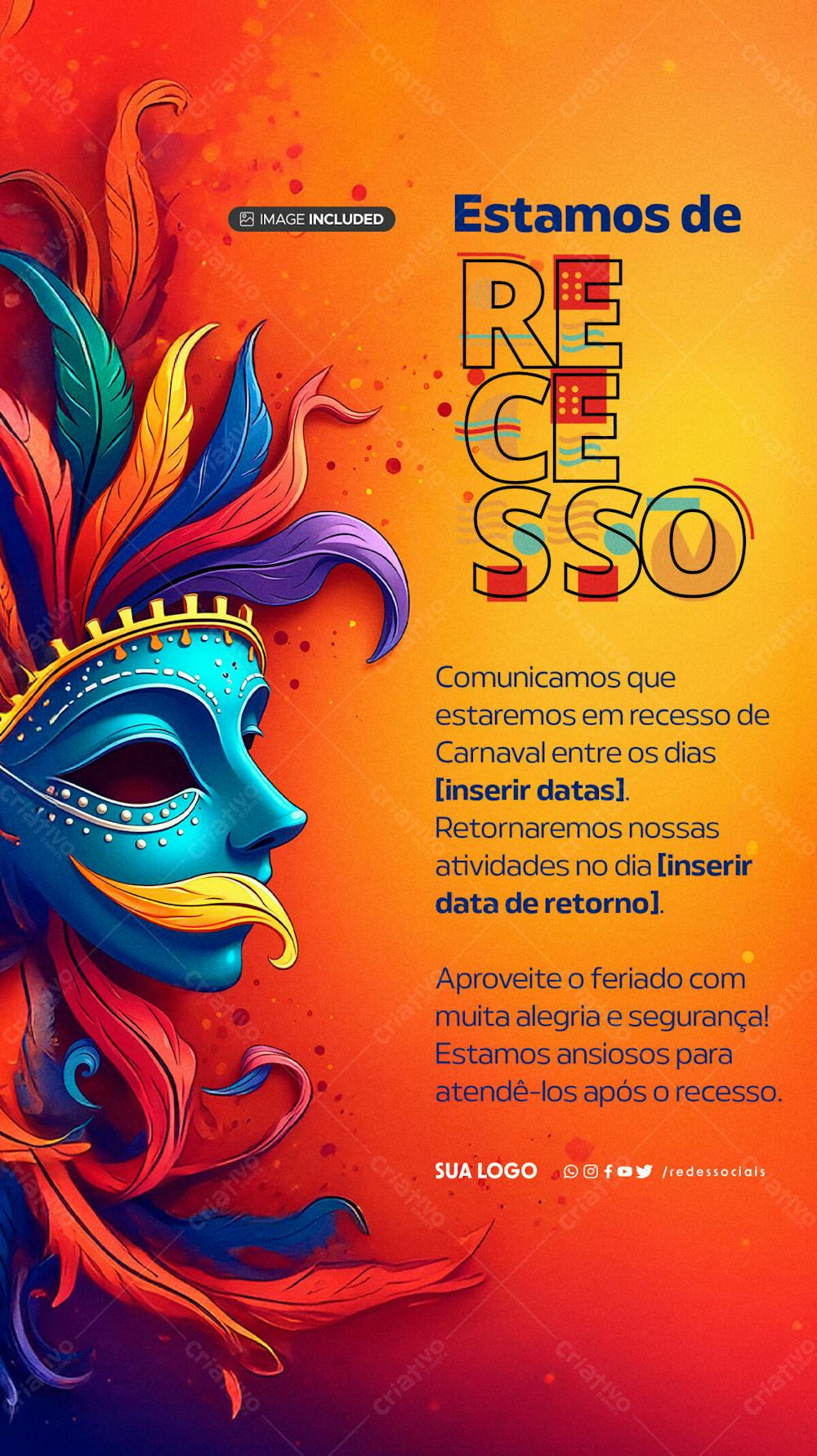 Story Recesso De Carnanaval Estamps Ansiosos