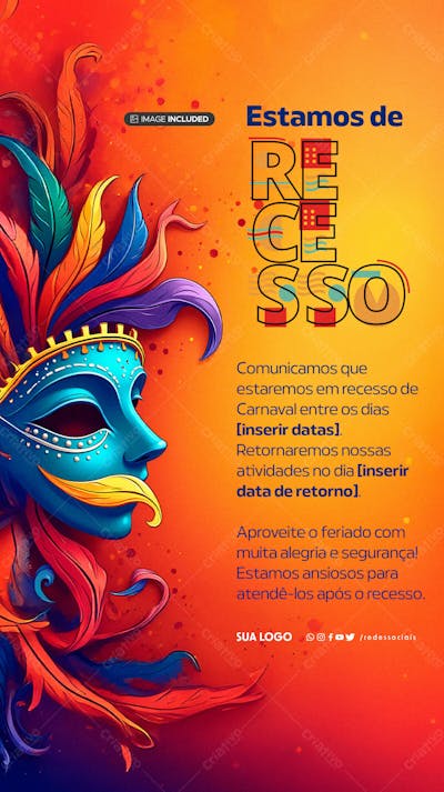 Story Recesso De Carnanaval Estamps Ansiosos