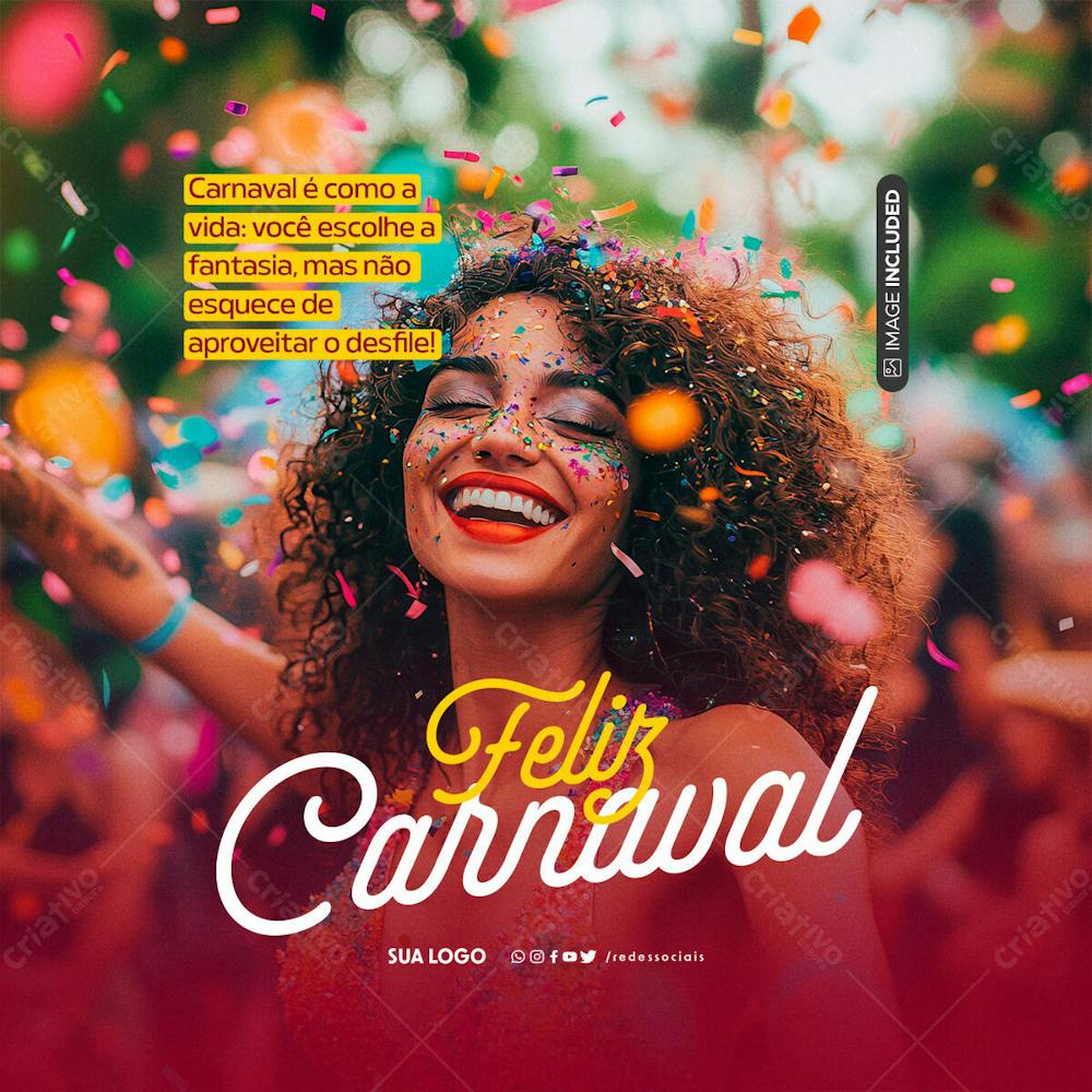 Social Media Feliz Carnaval Aproveite O Desfile