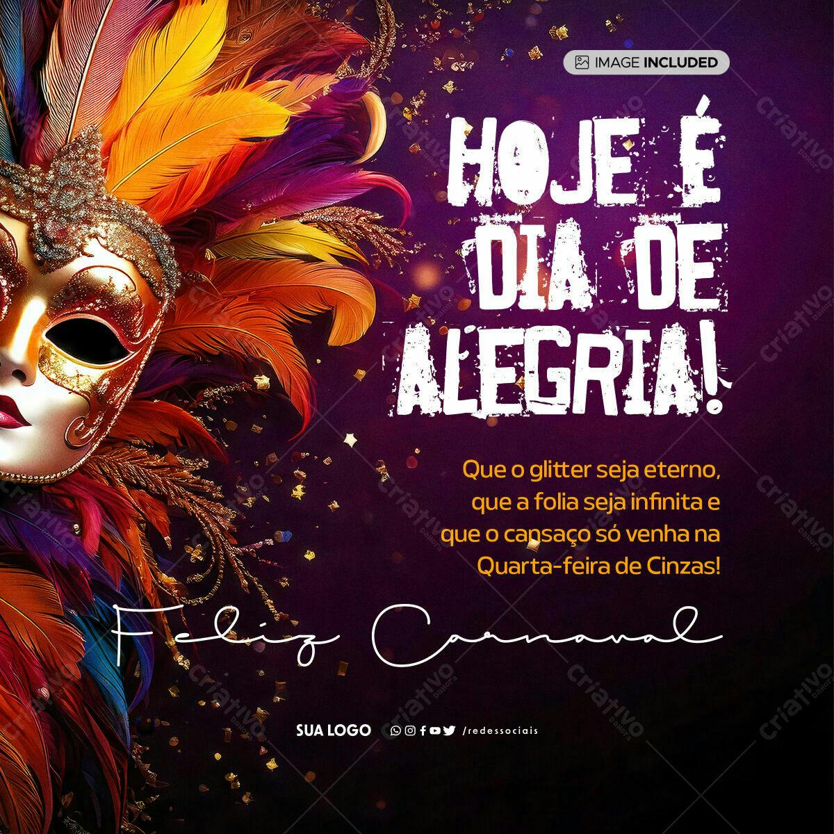 Post para Carnaval PSD Editável