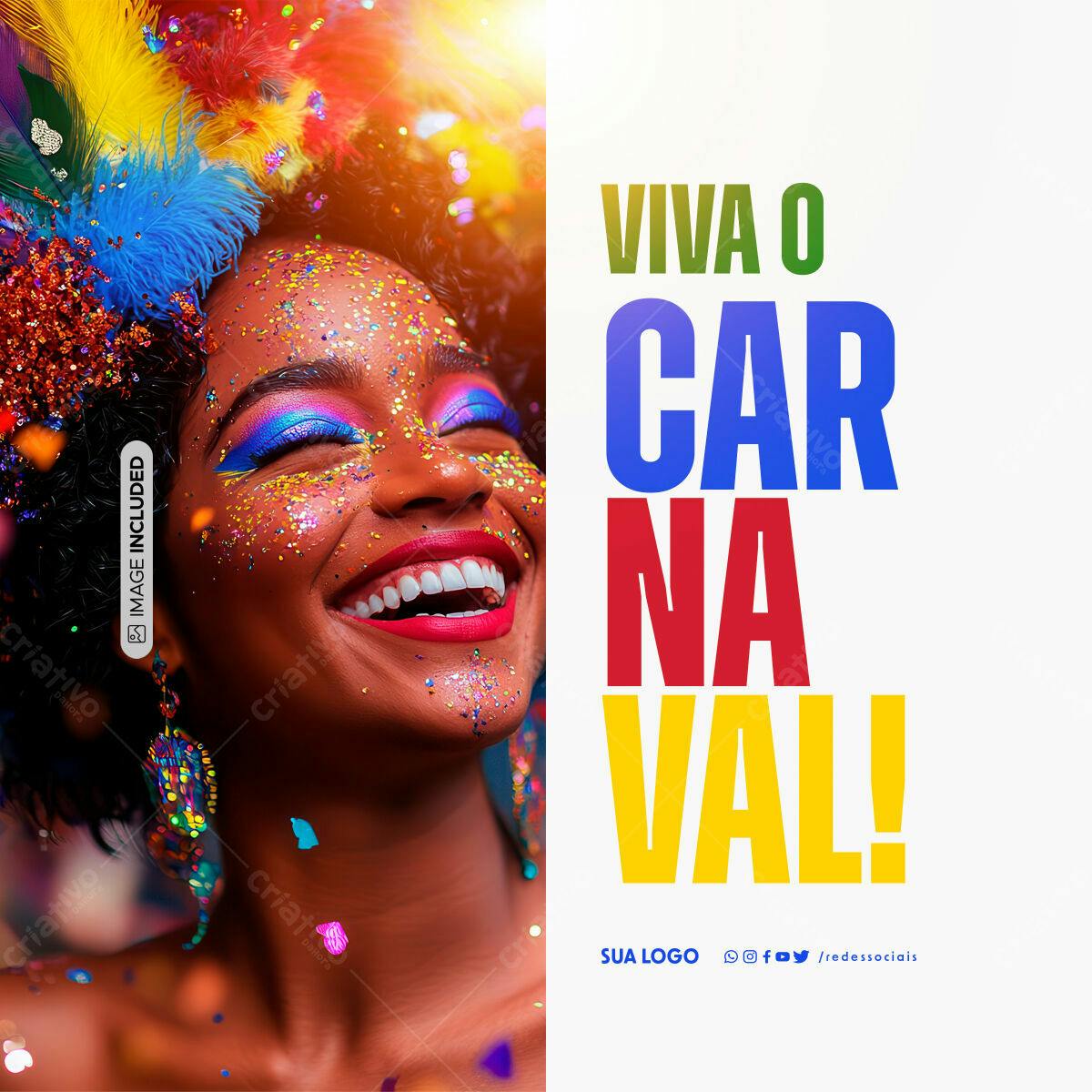 Flyer para Carnaval PSD Editável