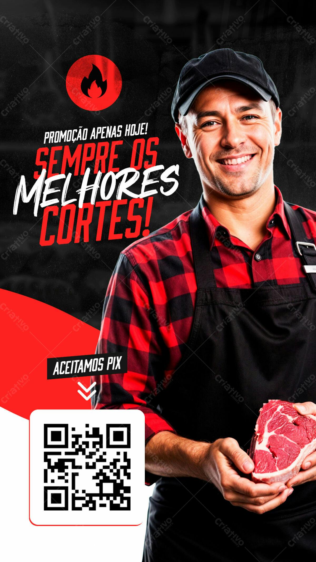 Flyer para Churrascaria PSD Editável