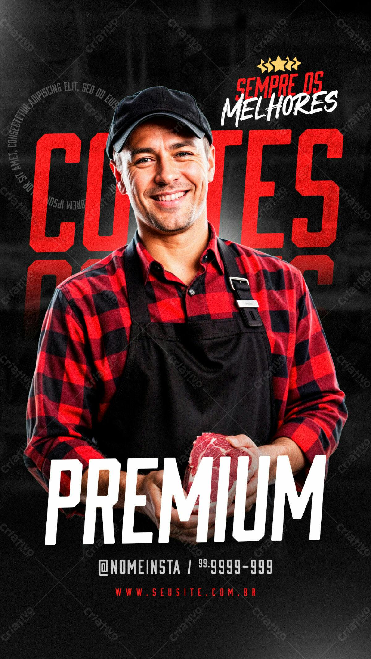 Flyer para Churrascaria PSD Editável