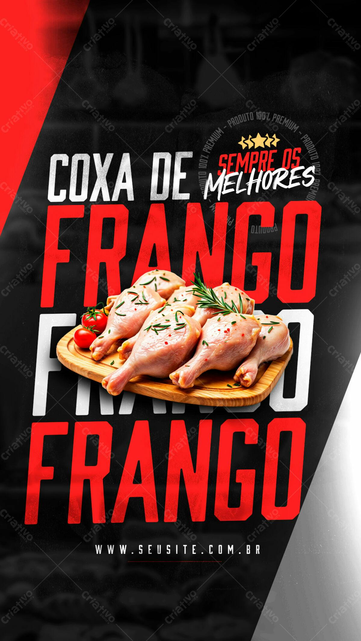 Flyer Coxa de Frango PSD Editável