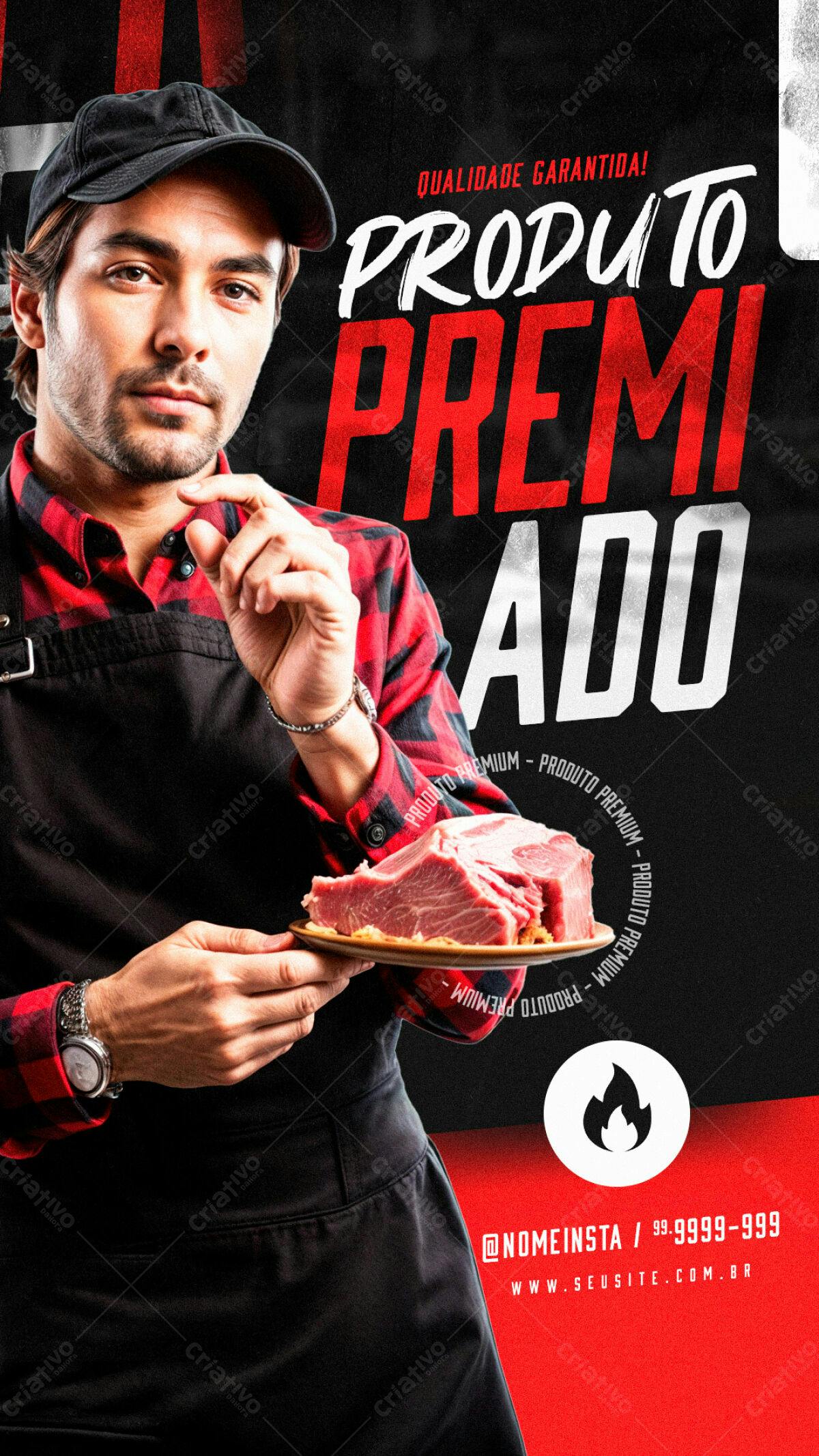 Flyer para Churrascaria PSD Editável
