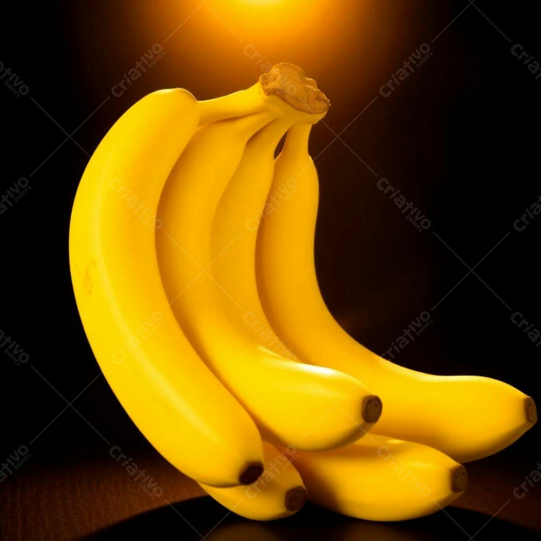 Bananas Amarelas em fundo escuro