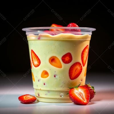 Imagem Realista De Um Copo De Açai E Cupuaçu Foto