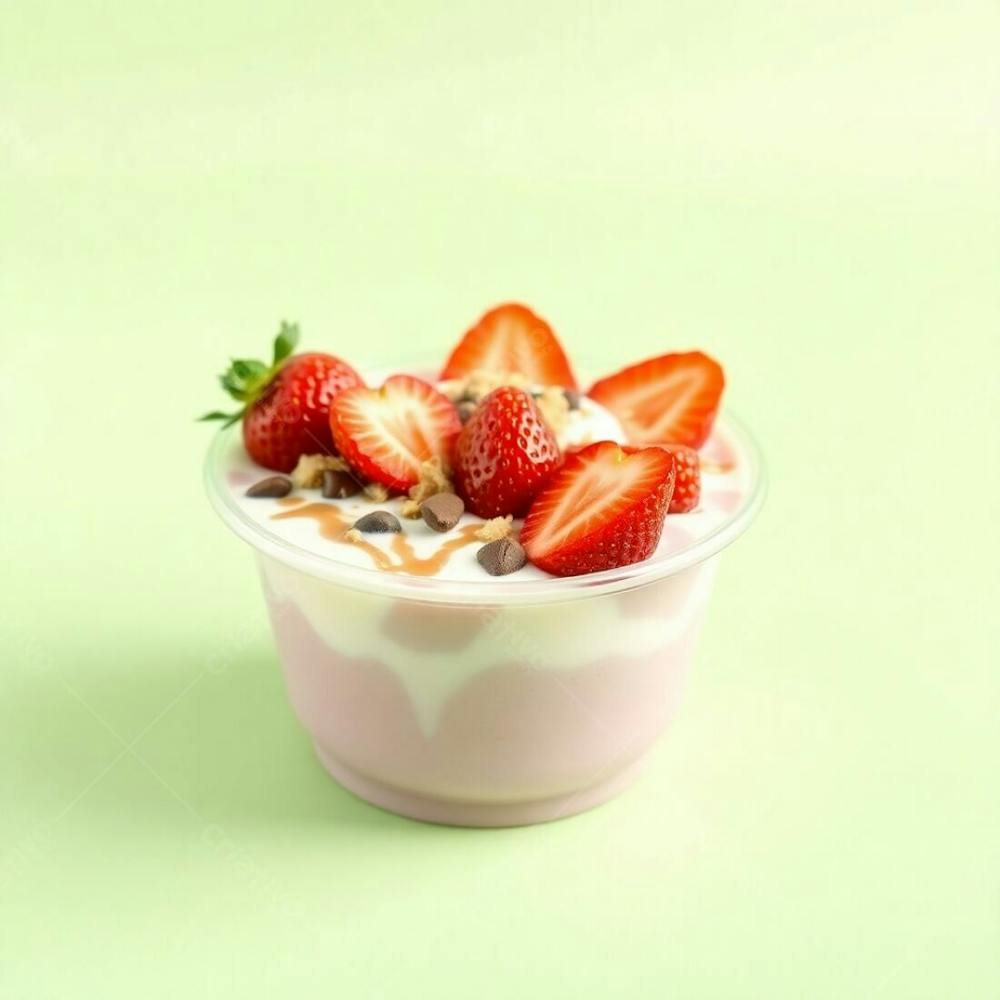 Imagem Realista De Um Copo De Açai E Cupuaçu Foto