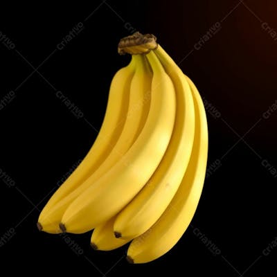Cacho De Banana Com Fundo Preto