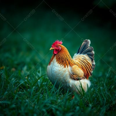 Uma Imagem Fotorrealista De Uma Galinha Parada Hiperrealista Gratis Free Png