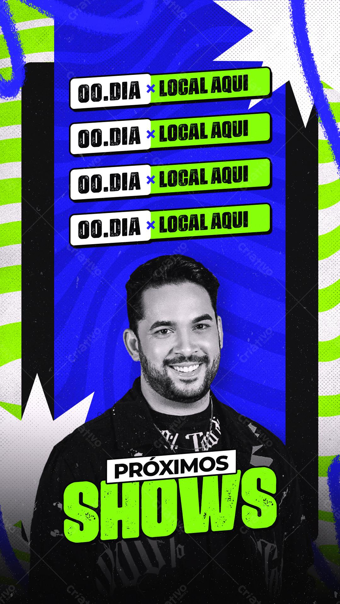 Flyer para Shows Musicais PSD Editável