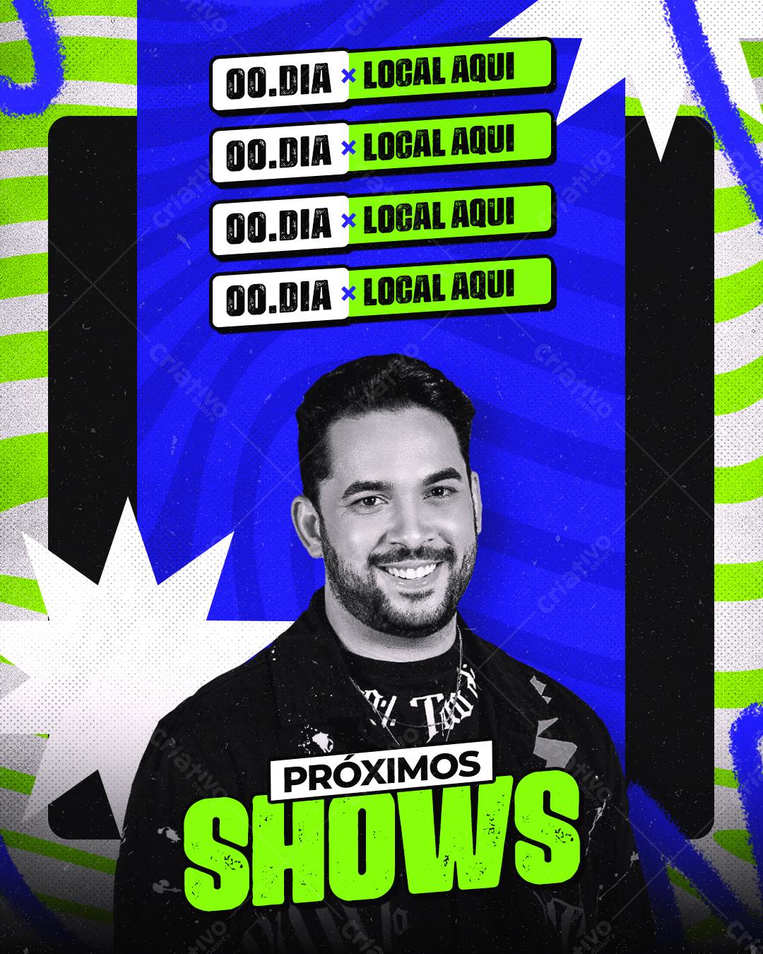 Flyer para Shows Musicais PSD Editável