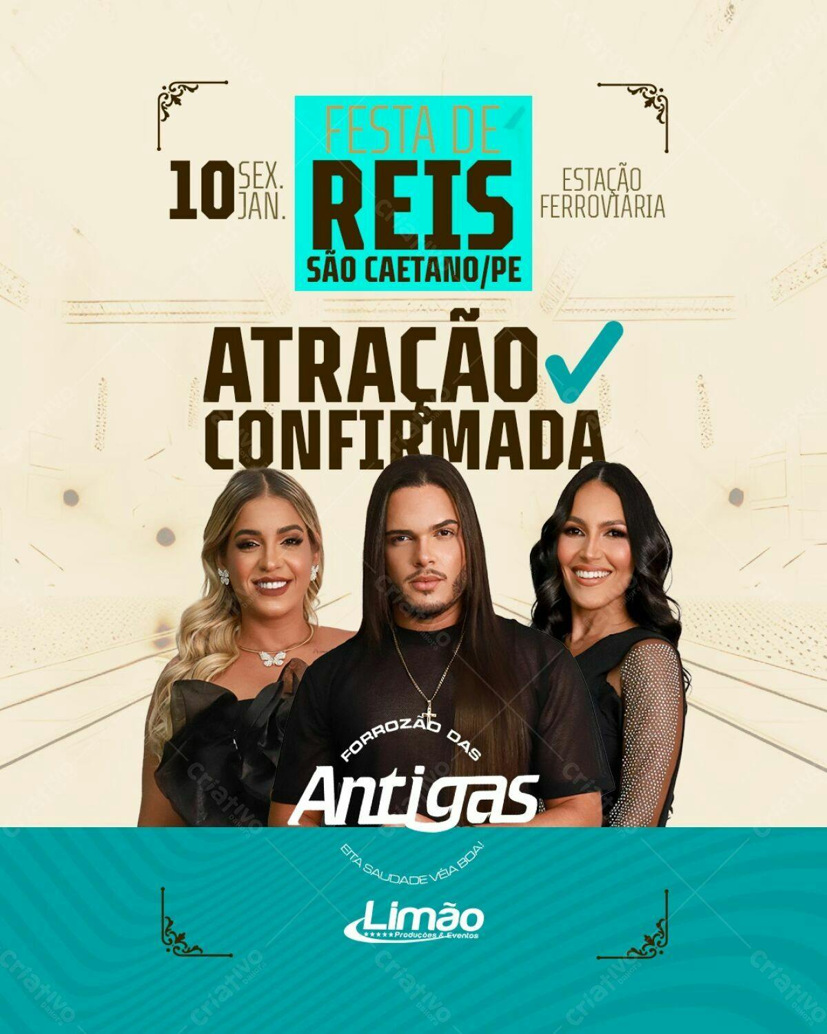 Flyer Festa de Reis PSD Editável