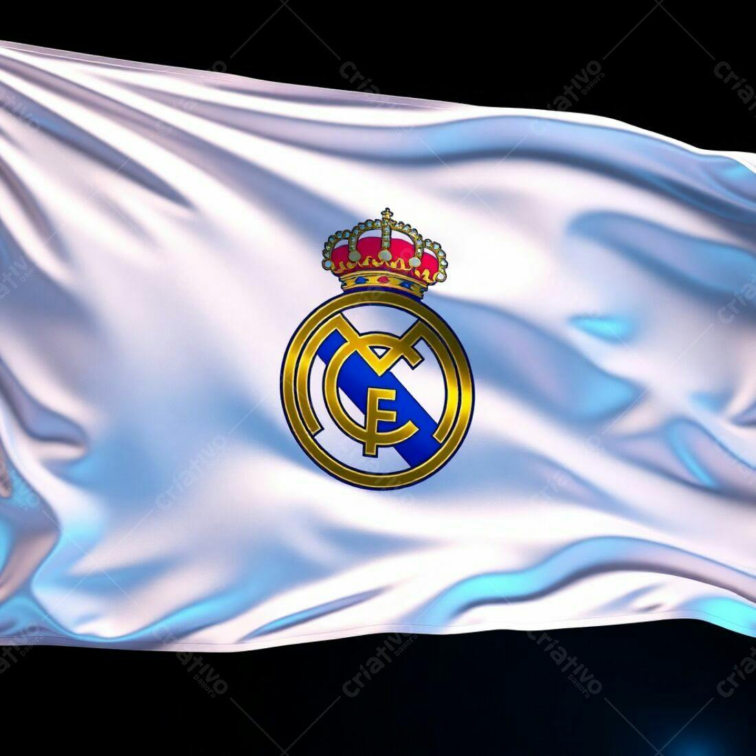 Bandeira Real Madrid em movimento