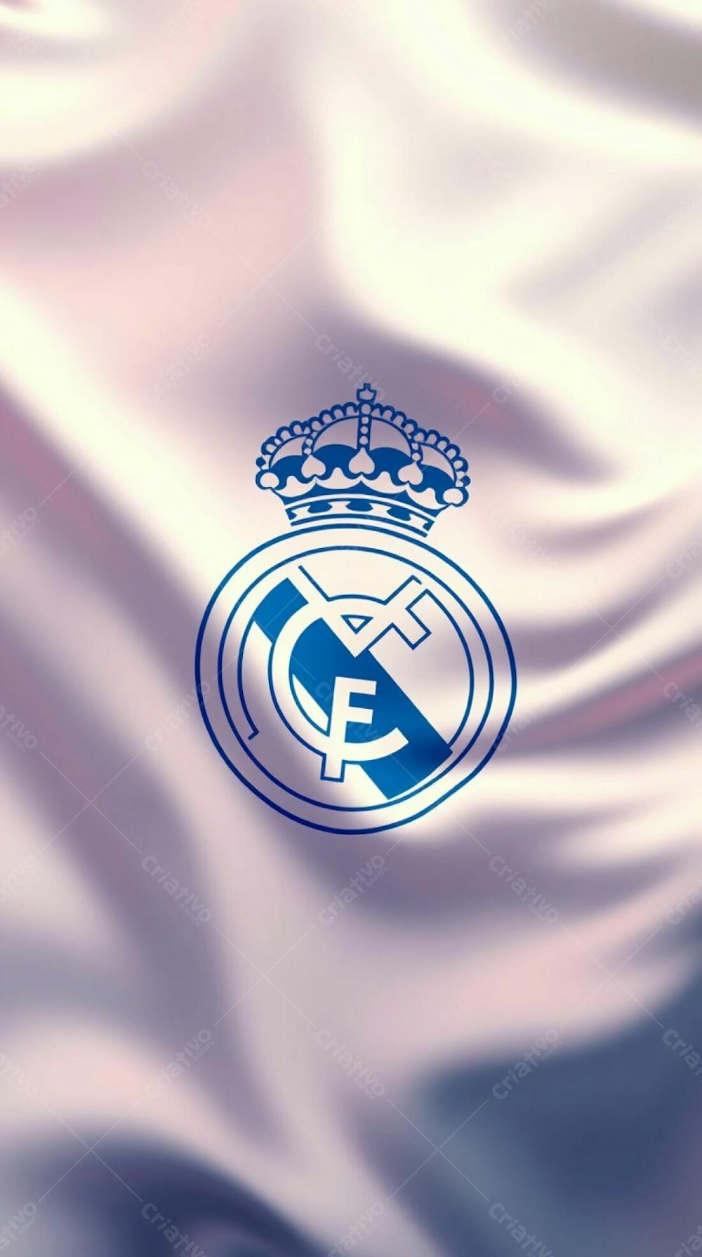 Dreamlike, Surreal Image Of The Real Madrid Flag With Smooth Gradient Transitions And Fantastical Elements