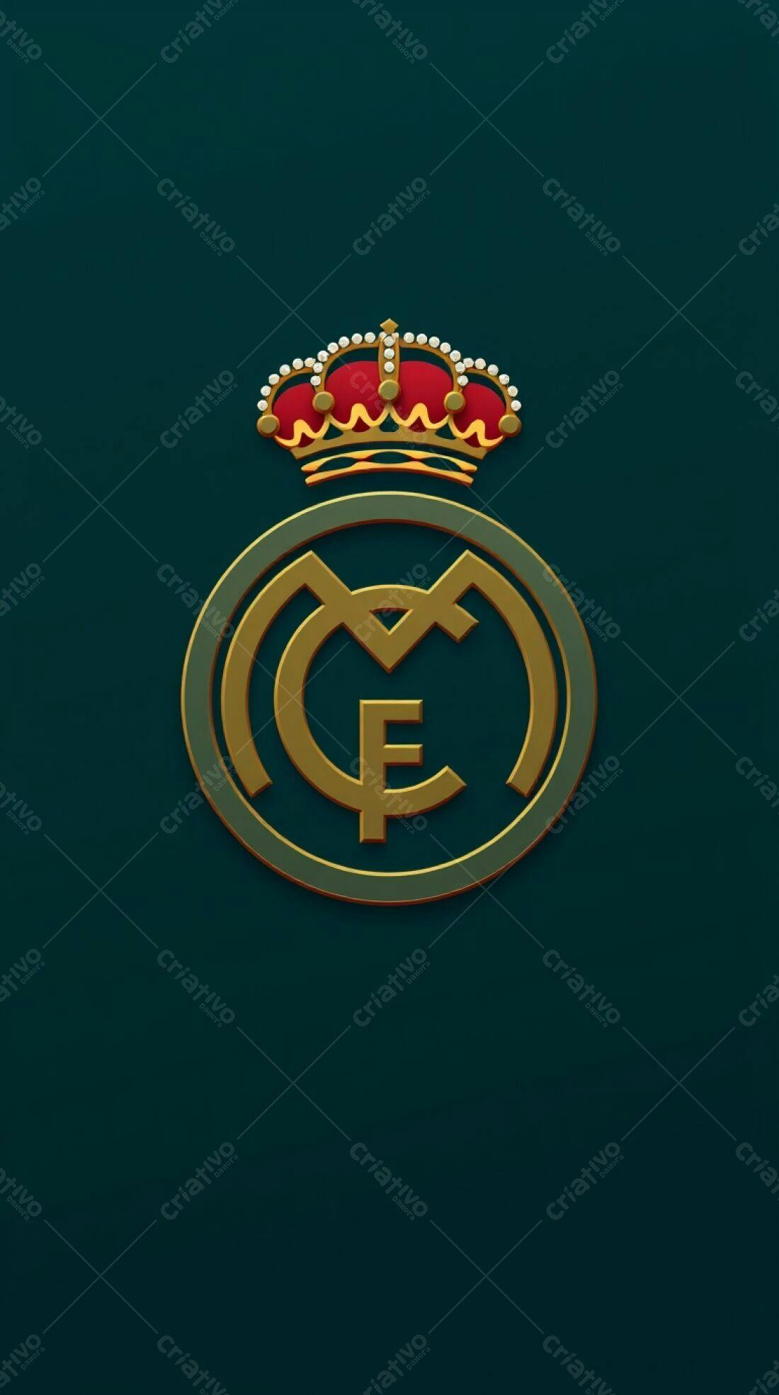 Brasão Real Madrid fundo escuro