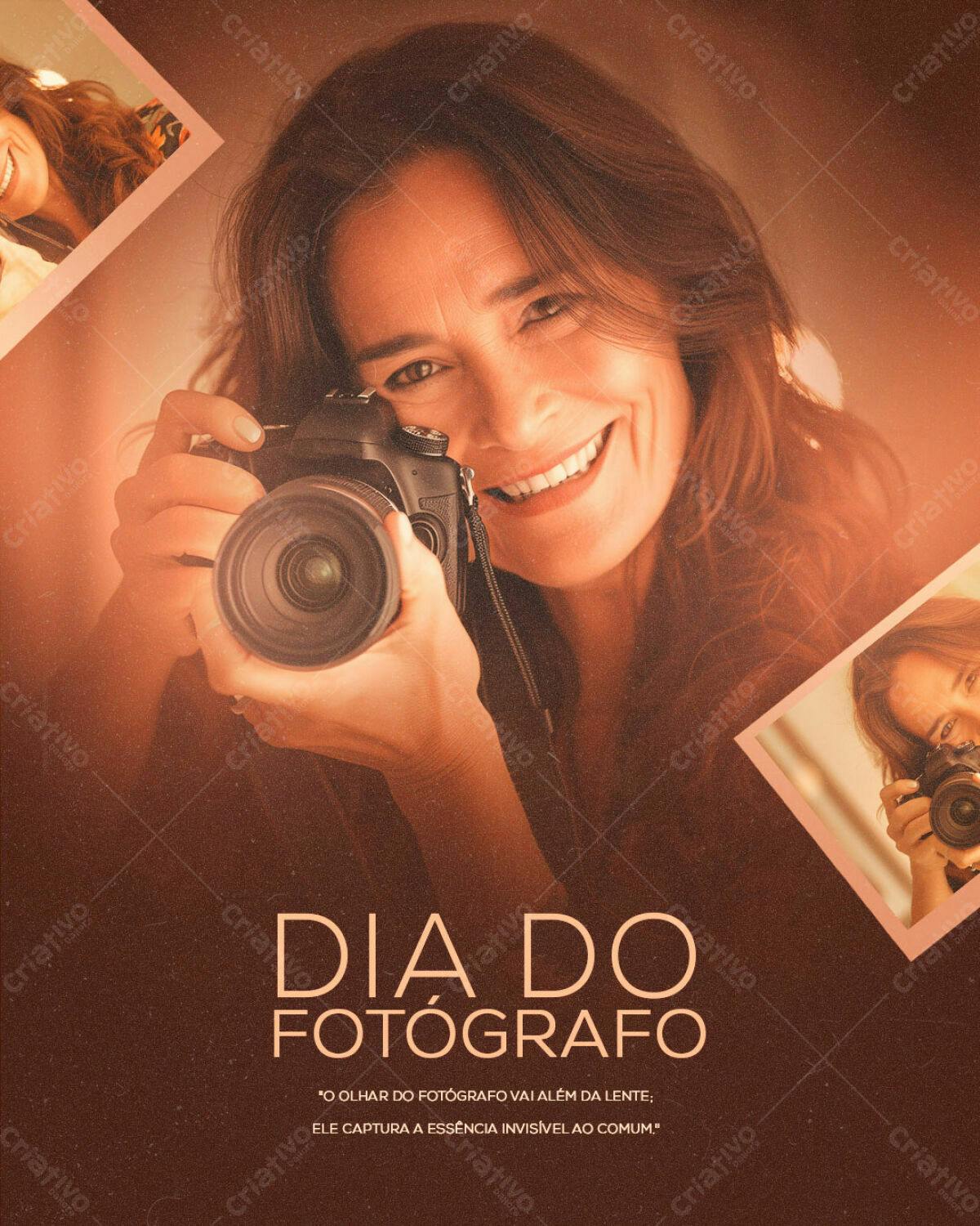 Flyer Dia do Fotógrafo PSD Editável