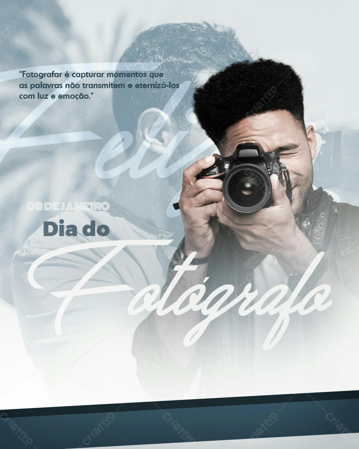 Flyer Dia do Fotógrafo PSD Editável