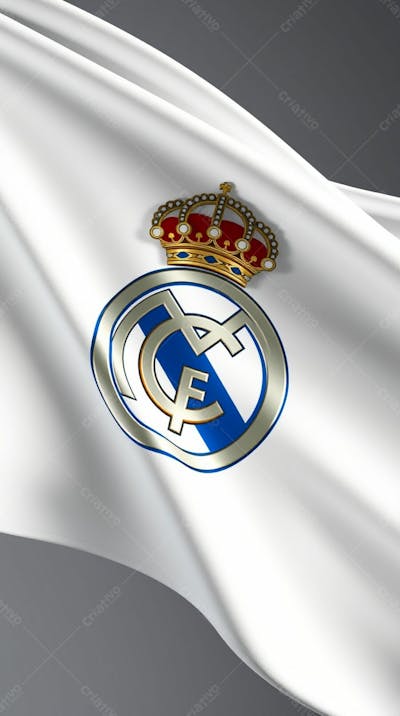 Imagem De Capa De Fundo Do Celular Da Bandeira Do Clube Real Madrid
