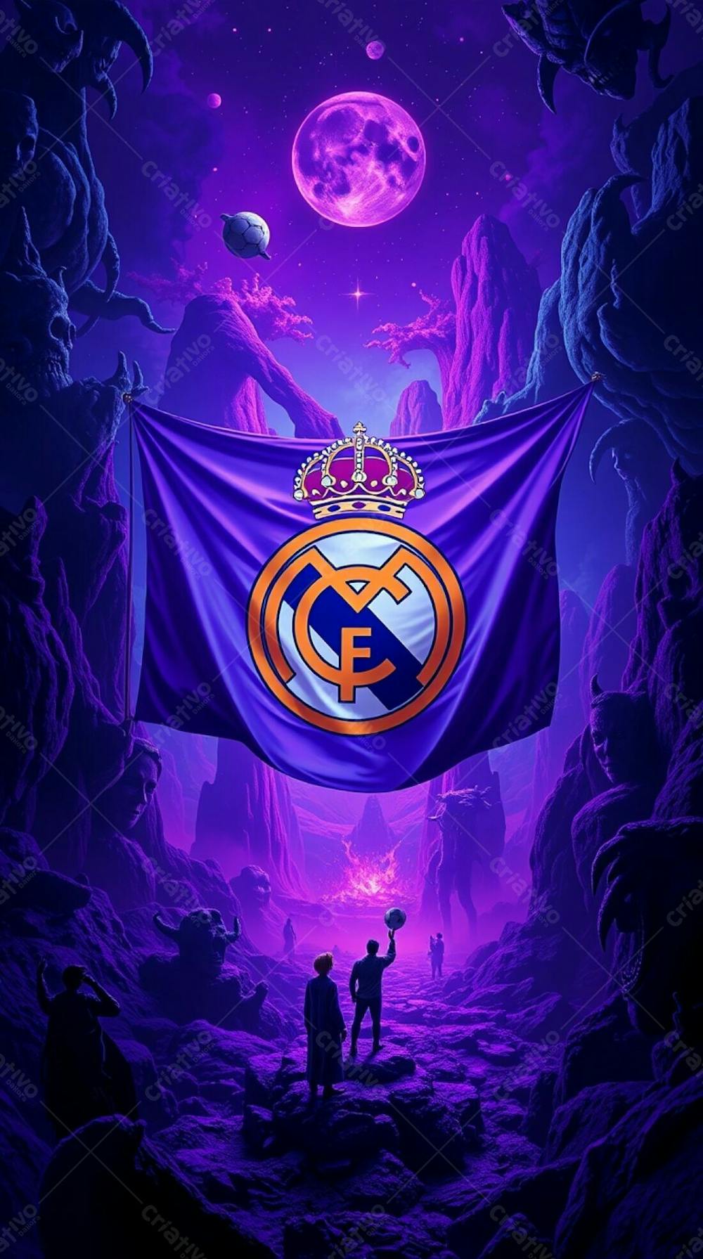Imagem De Capa De Fundo Do Celular Da Bandeira Do Clube Real Madrid