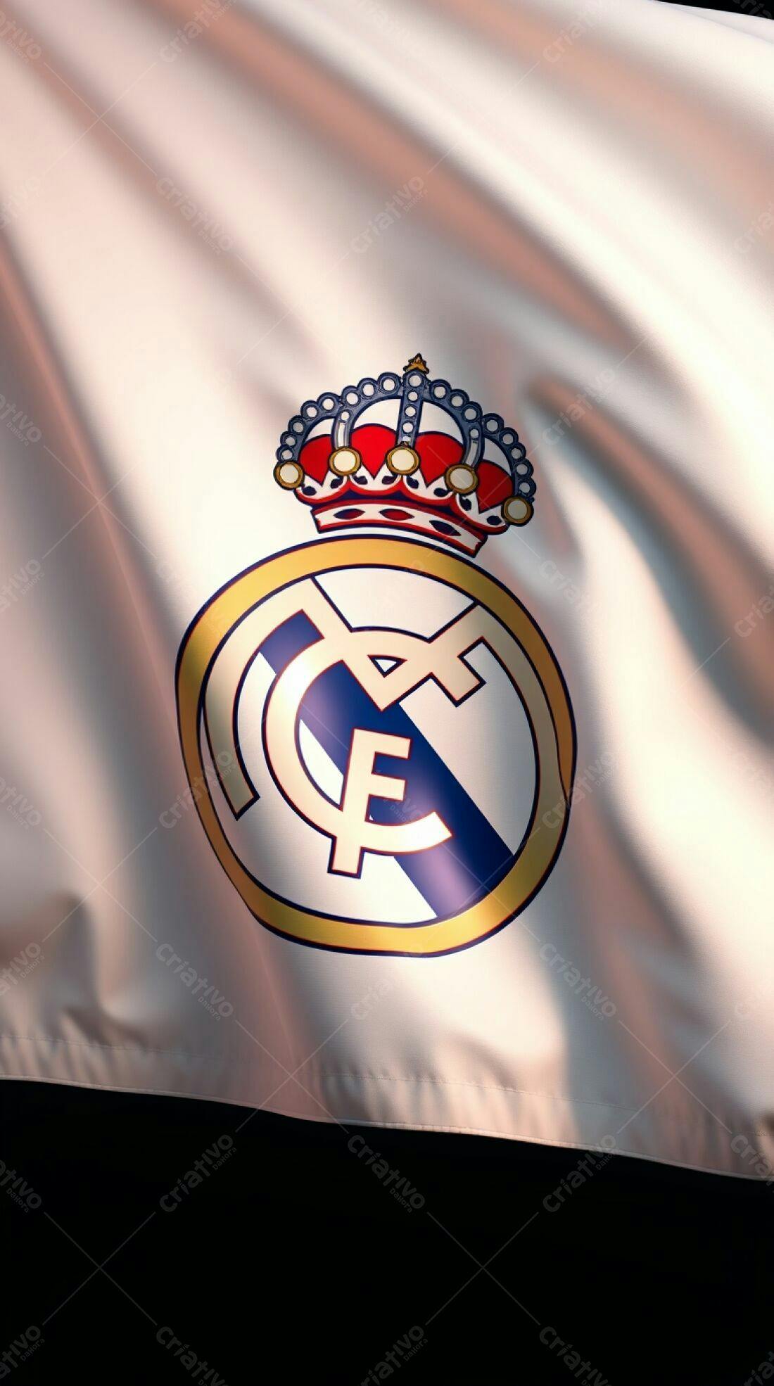 Bandeira Real Madrid em movimento