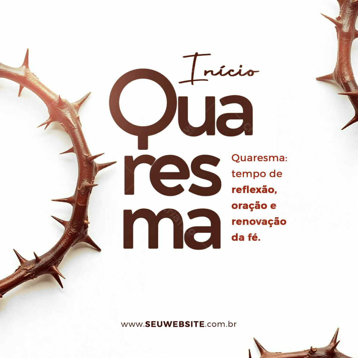 Post para Inícios da Quaresma PSD Editável