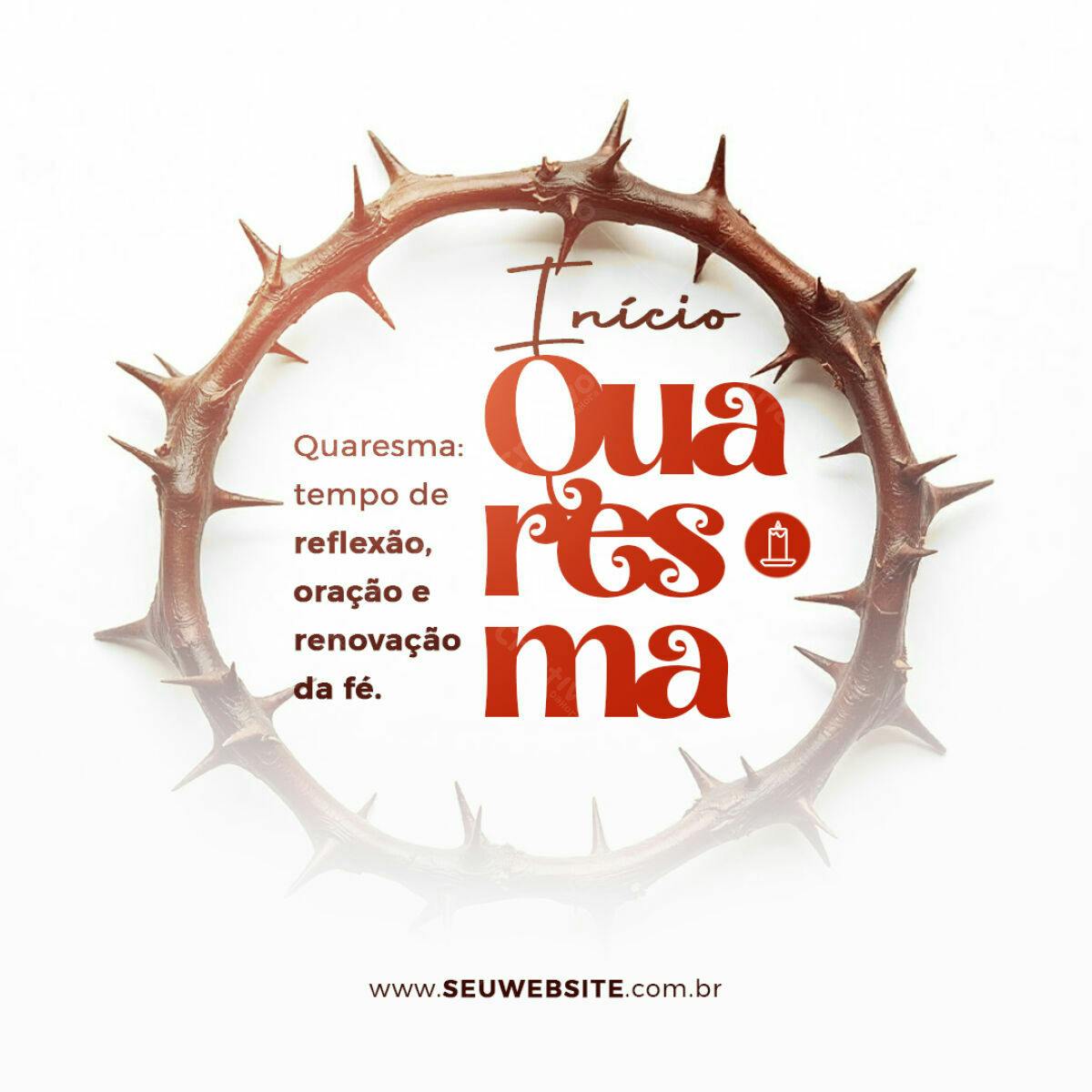 Post para Iniciar a Quaresma PSD Editável