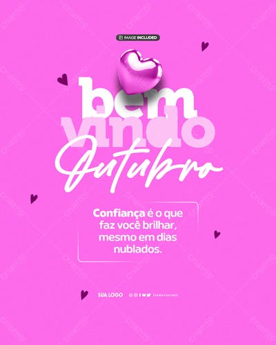 Social Media Bem Vindo Outubro Rosa