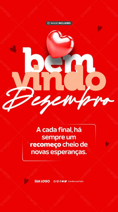 Story Bem Vindo Dezembro Vermelho