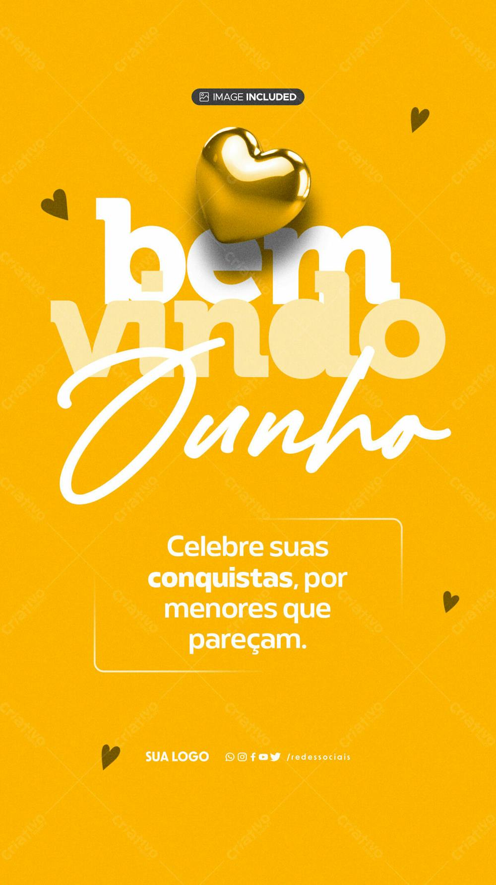 Story Bem Vindo Junho Amarelo