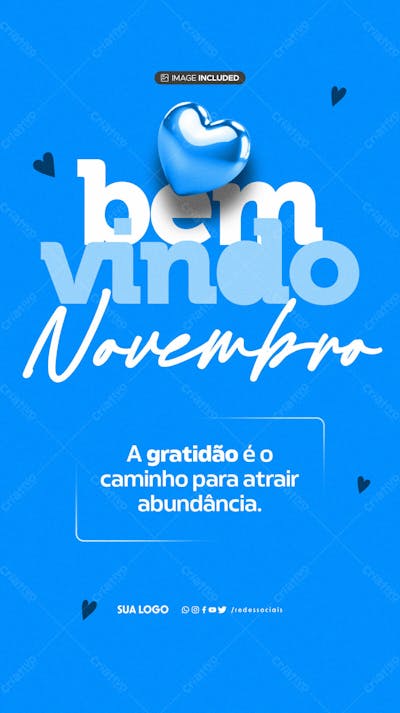 Story Bem Vindo Novembro Azul Céu