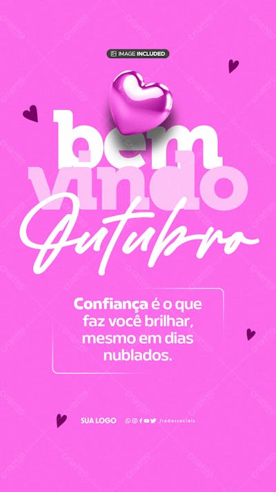 Story Bem Vindo Outubro Rosa