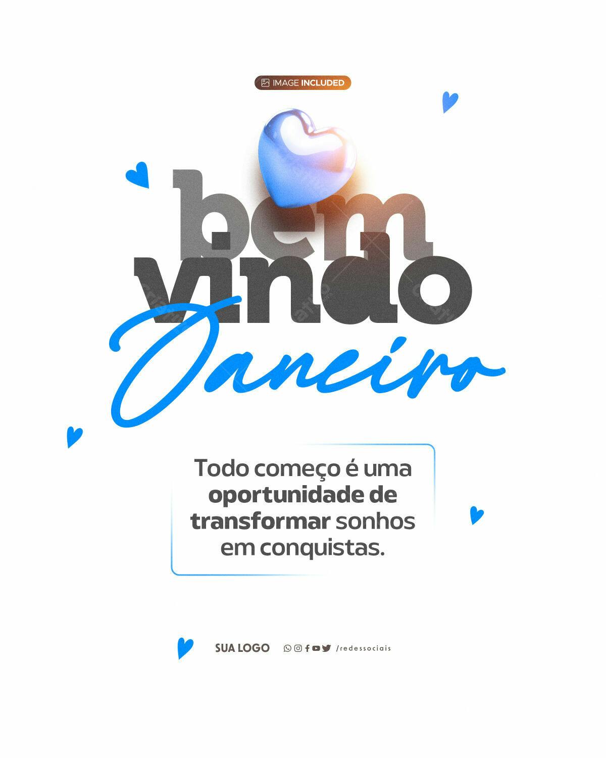 Post de Boas Vindas PSD Editável