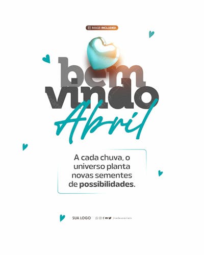 Social Media Bem Vindo Abril