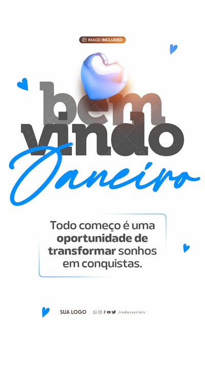 Story Bem Vindo Janeiro