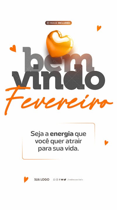 Story Bem Vindo Fevereiro