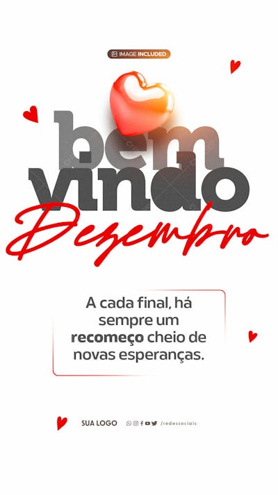 Story Bem Vindo Dezembro